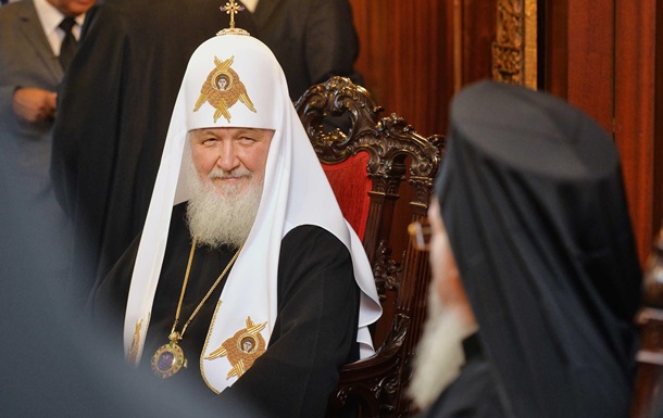 Патриарх Кирилл на встрече со вселенским патриархом Варфоломеем