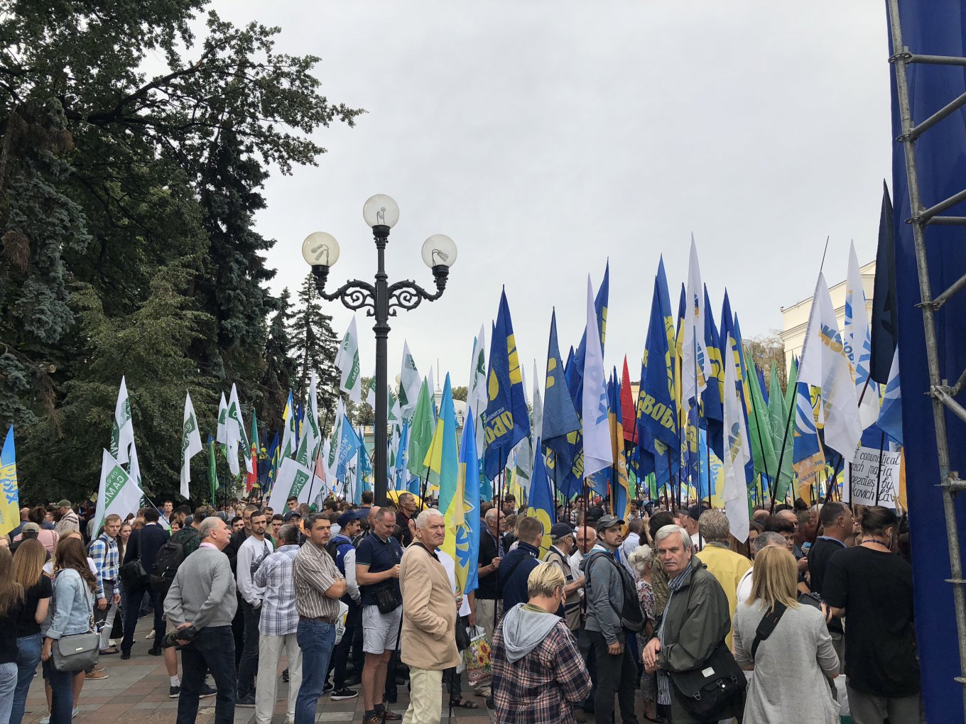 Акция за принятие во втором чтении нового Избирательного кодекса под Верховной Радой 6 сентября