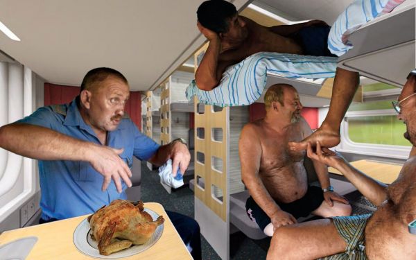 Пользователи соцсетей выкладывают фотожабы на тему российского поезда