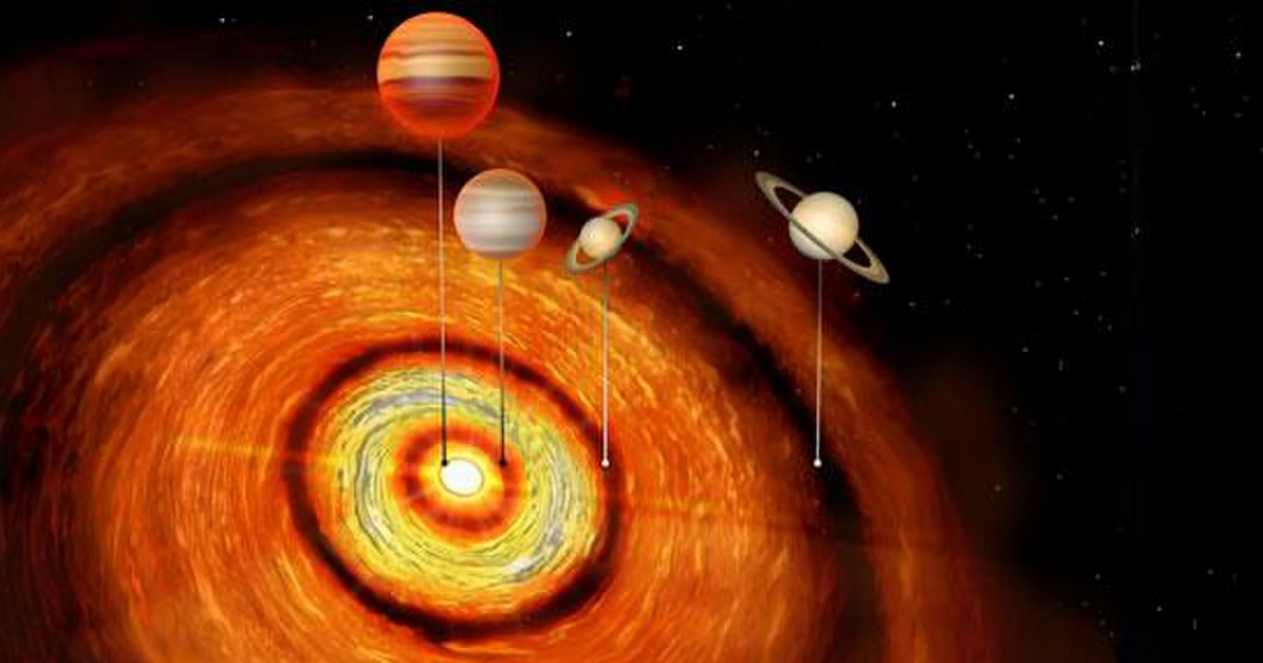 Планетная система СI Tau.   Credit: Amanda Smith, Institute of Astronomy