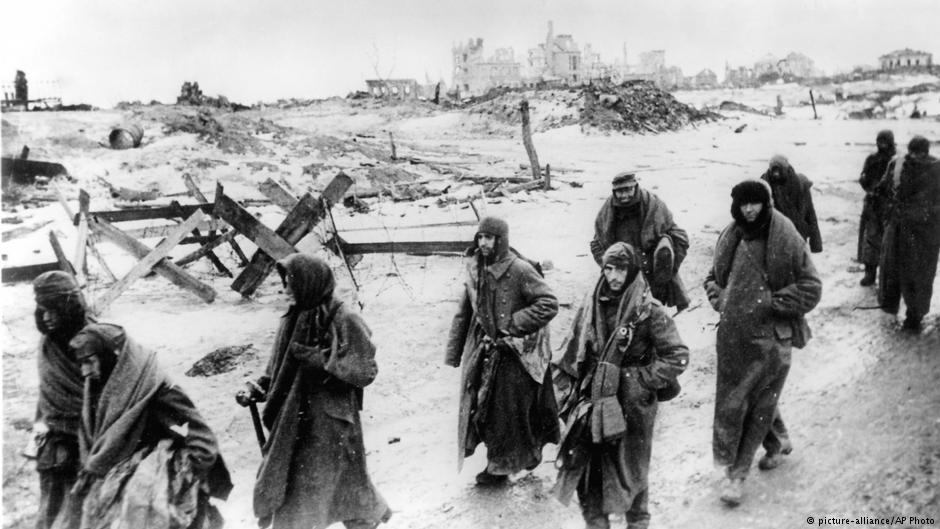 Сталинград, пленные немецкие солдаты, 1943 год