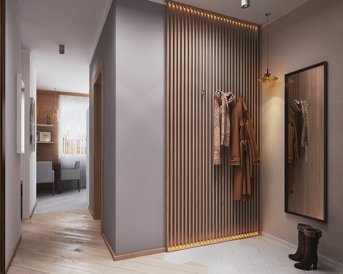 МДФ рейки для стін коридору