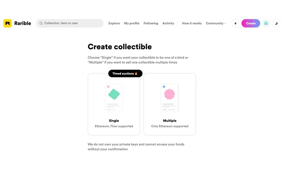 ЛИСТИНГ NFT НА RARIBLE