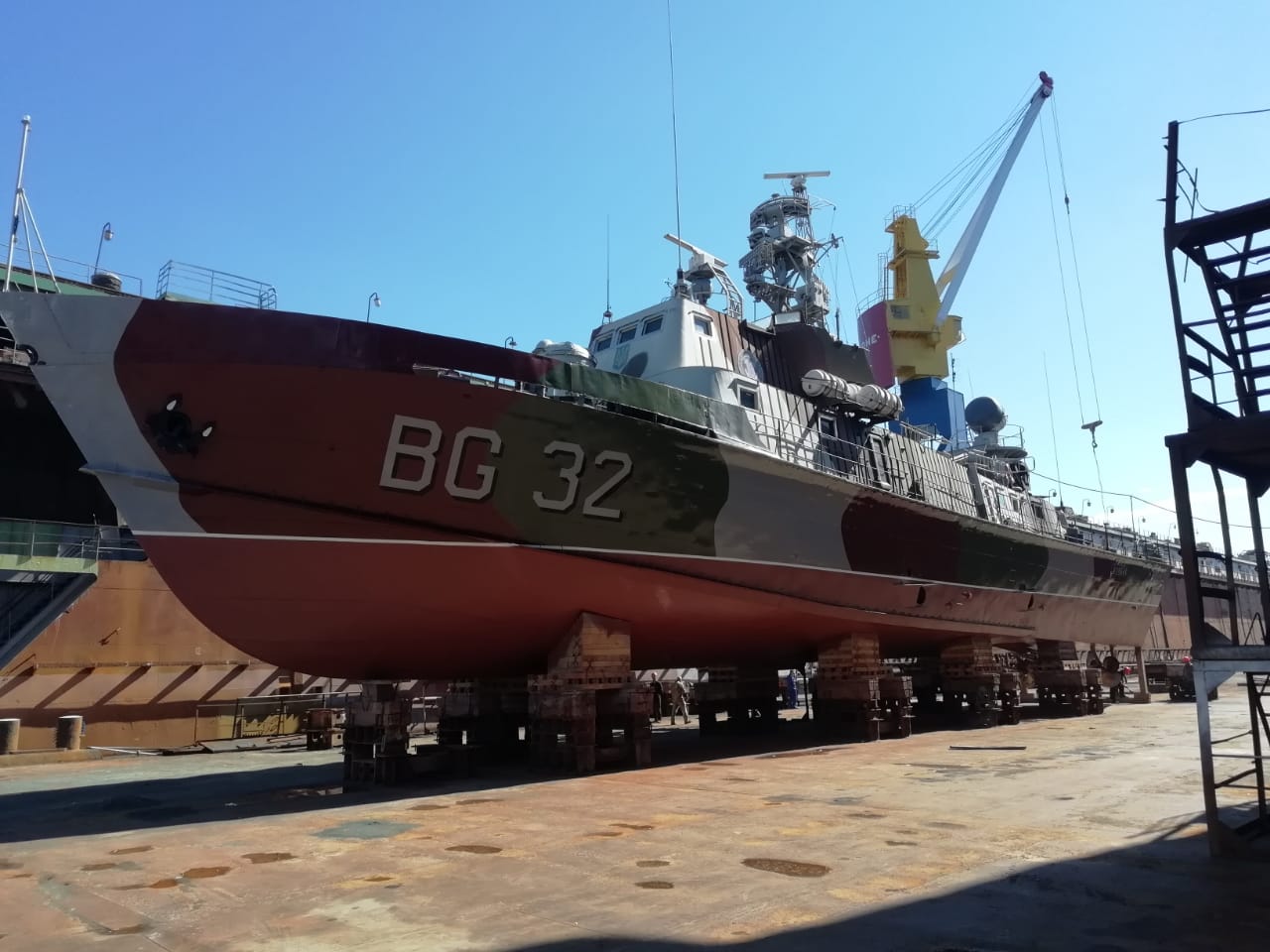 Корабль пограничной охраны Донбасс после ремонта