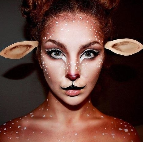 Фото карнавального макияжа оленя