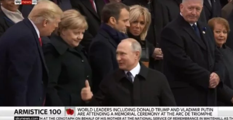 Владимир Путин поздоровался с Трампом и Меркель