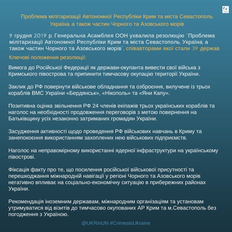 Основные положения резолюции ООН по Крыму