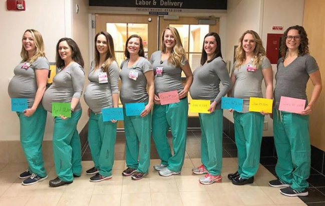 В больнице одновременно забеременели девять медсестер