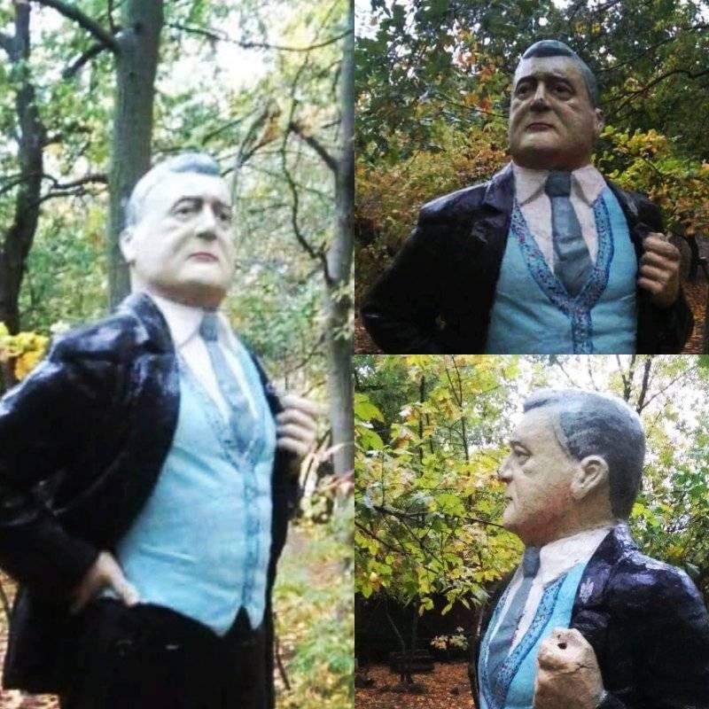 В Запорожье памятник Ленину переделали в Порошенко