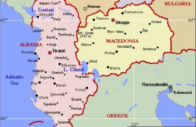 Фото: Македония на карте Балкан