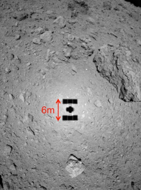 Тень Хайябуса 2. Credit: hayabusa2.jaxa.jp