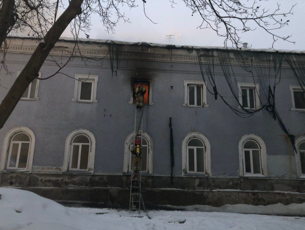 В Киеве горит Киево-Печерская лавра