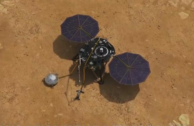 InSight на поверхности Марса. Credit: NASA/JPL-Caltech 