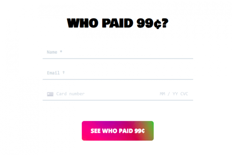 Вебсайт «Кто заплатил 99 центов?»