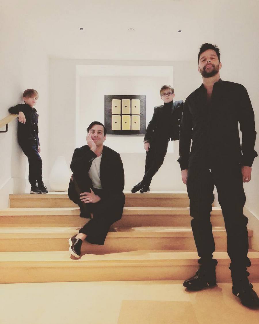 Рики Мартин и Джван Йосеф с детьми