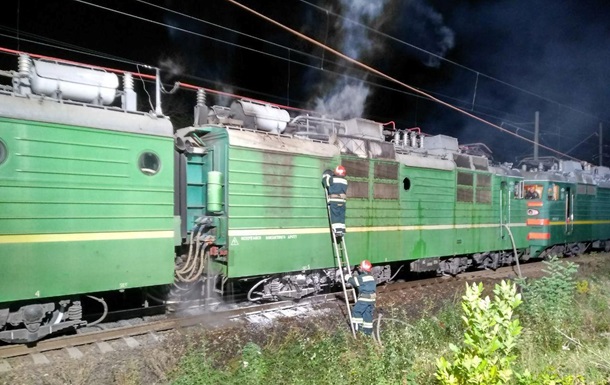 В Кировоградской области горел электровоз поезда