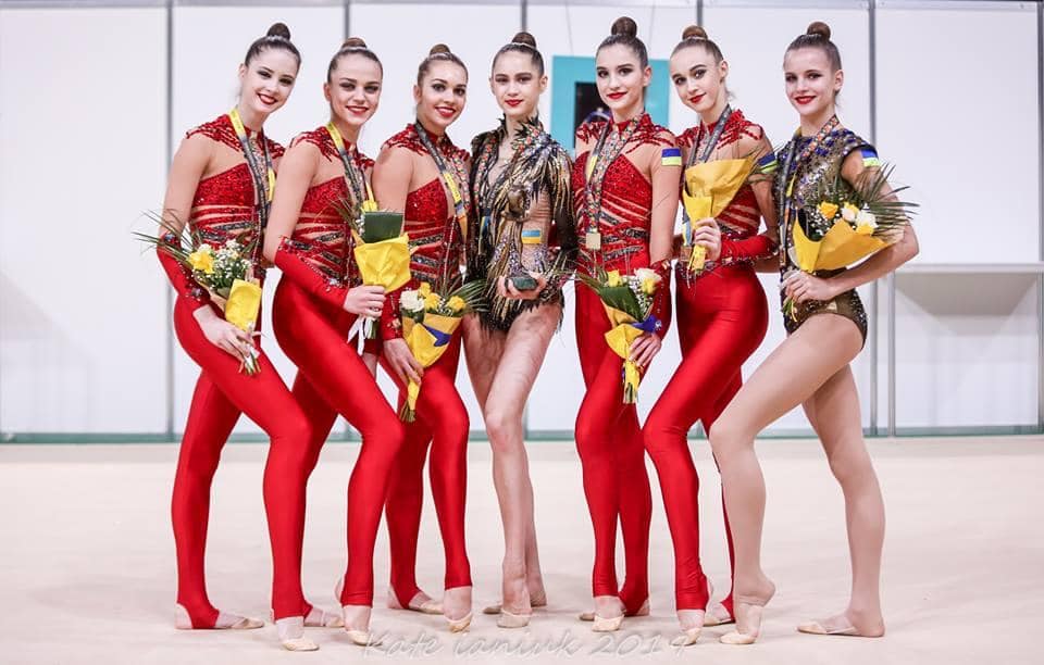 Сборная Украины по художественной гимнастике на этапе Кубка Мира 