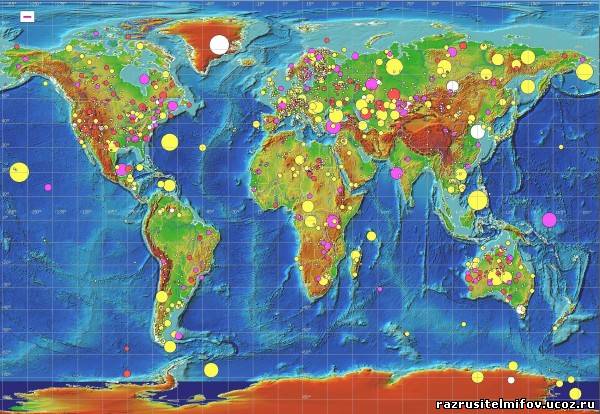 Следы астроблем на поверхности Земли