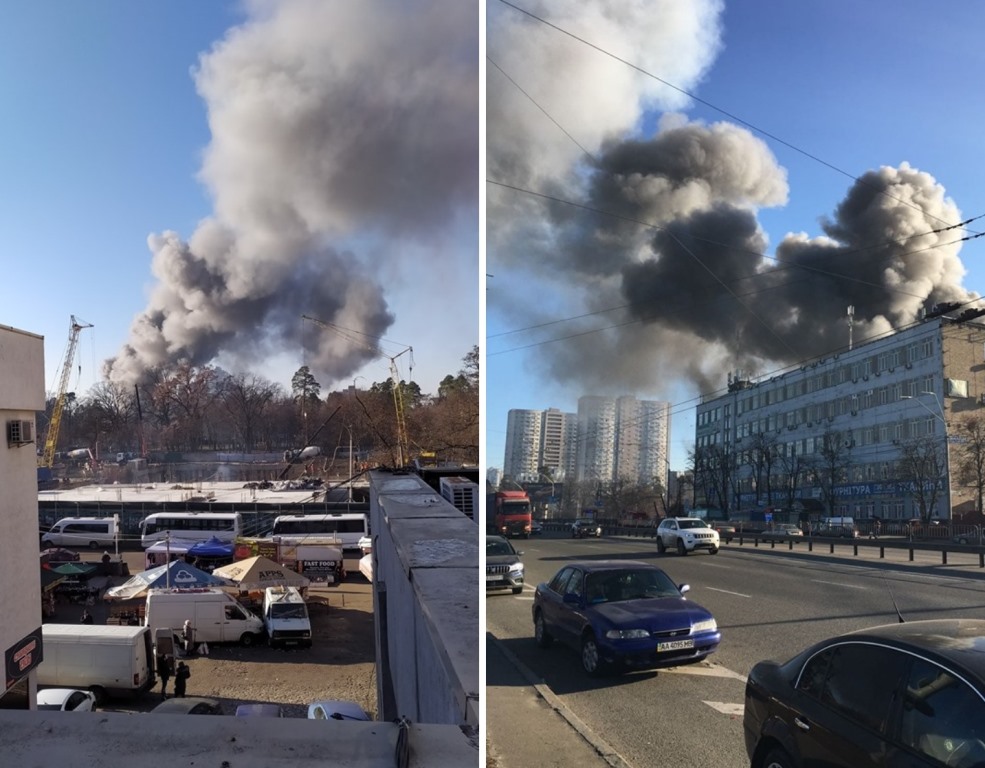 Пожар в Киеве 