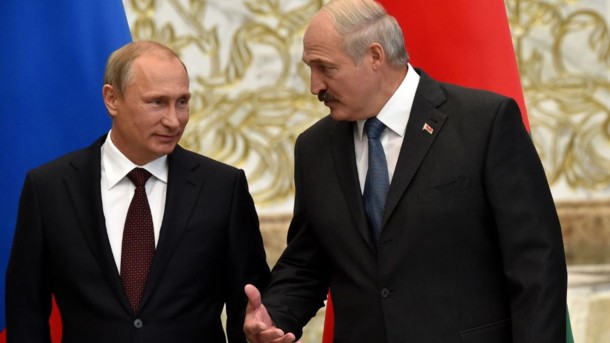Александр Лукашенко и Владимир Путин. Фото: AFP