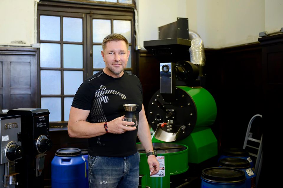 Константин Стогний в кофейной бирже Сан Паулу