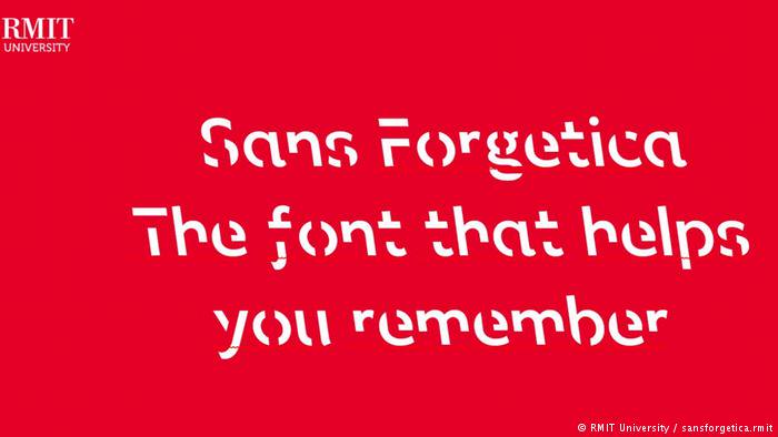 Специальный шрифт, чтобы лучше запомнить текст