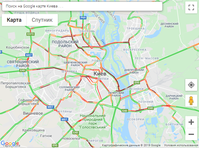 Киев сковали утренние пробки