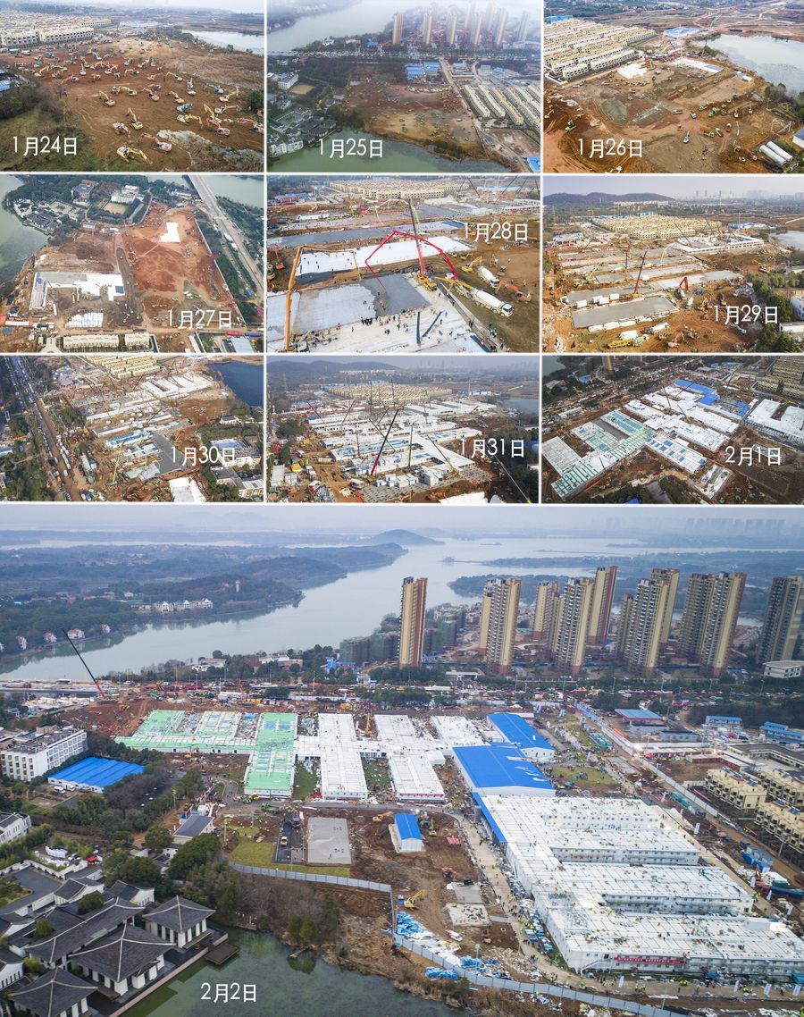 В Китае достроили первую из двух больниц для зараженных коронавирусом