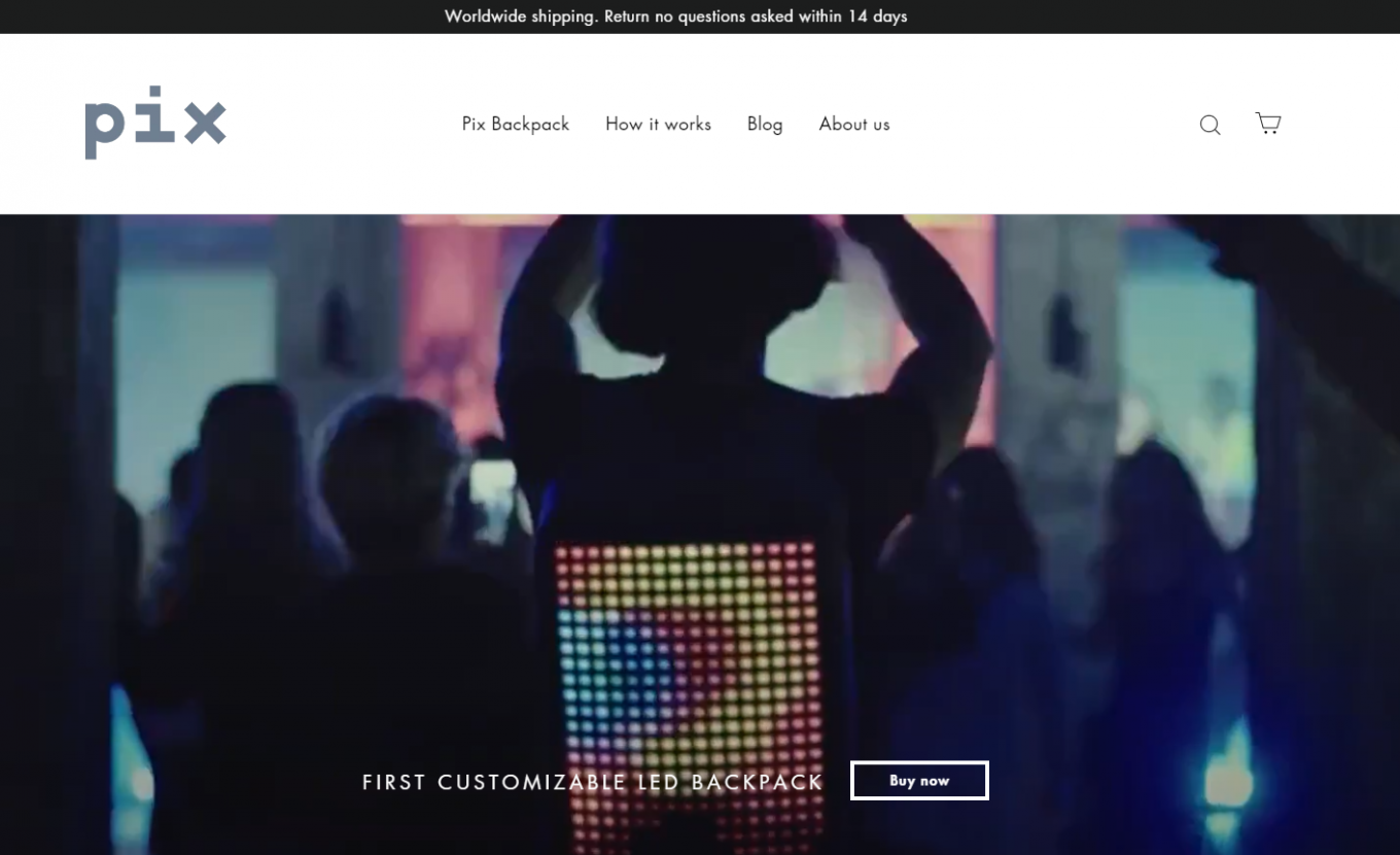 PIX — уникальный рюкзак с LED-экраном от украинских разработчиков
