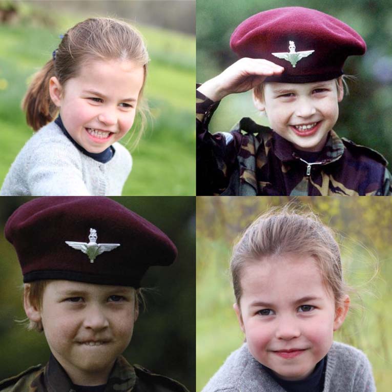 Принцесса Шарлотта и принц Уильям в детстве