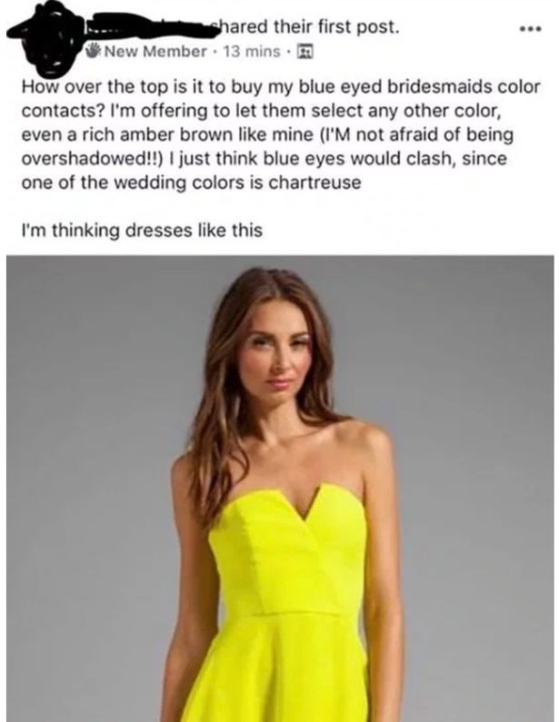 Невеста попросила гостей свадьбы надеть линзы