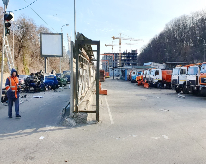 Жуткая авария в центре Киева 
