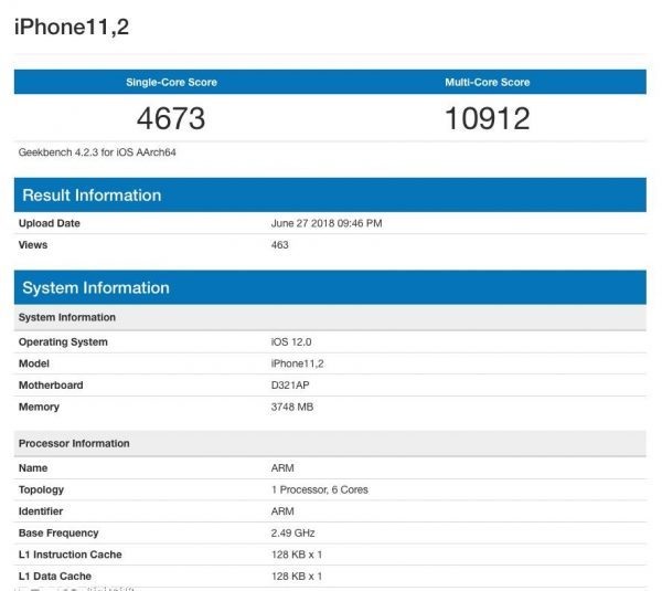 Результаты тестирования iPhone 2018