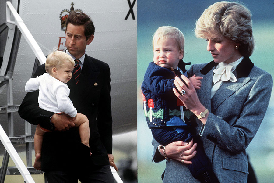 Принц Уильям в возрасте одного года