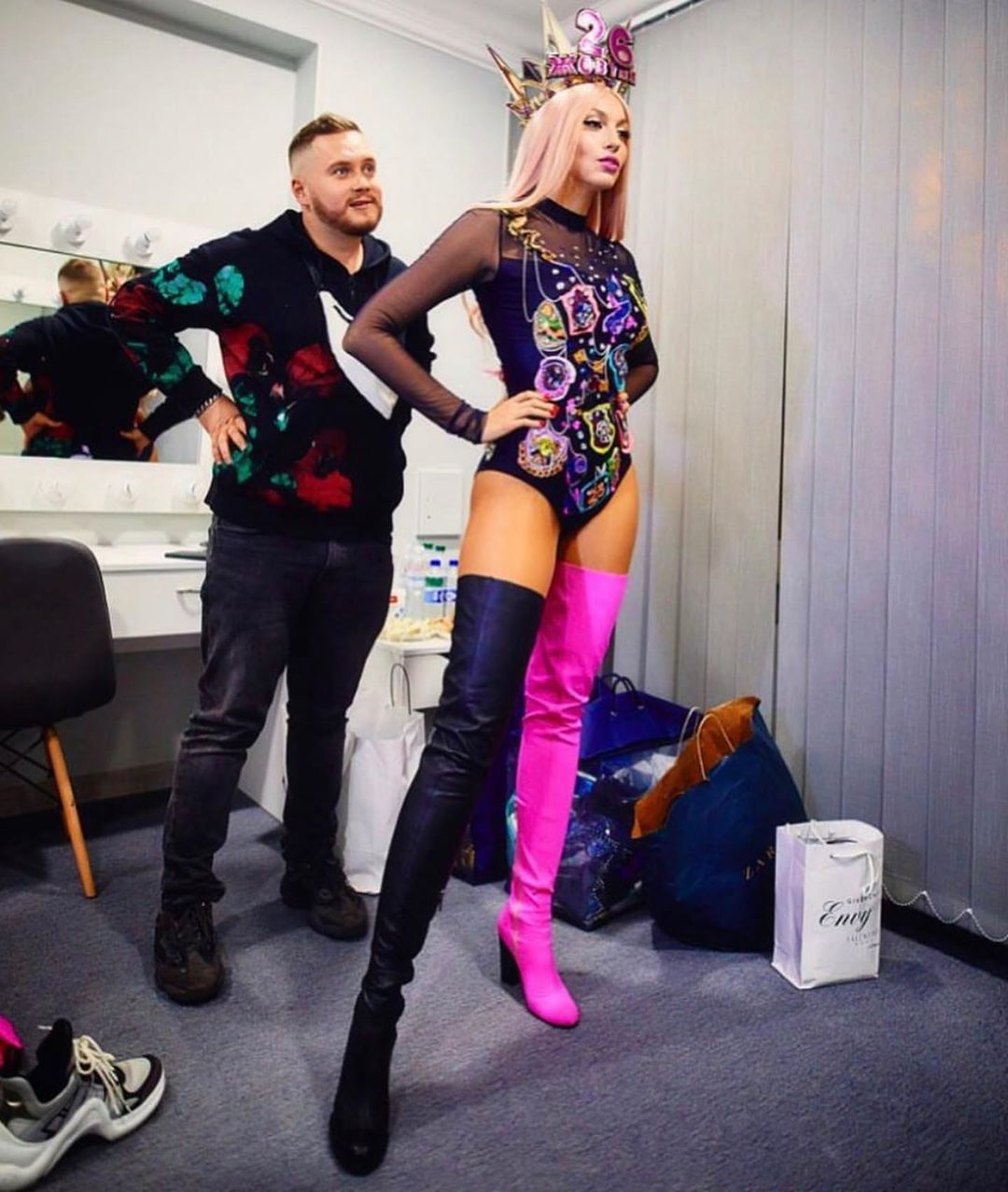 Оля Полякова и ее пир-менеджер Артем