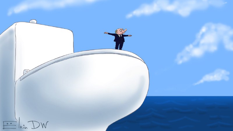 Путина и его "Титаник" высмеяли забавной карикатурой 