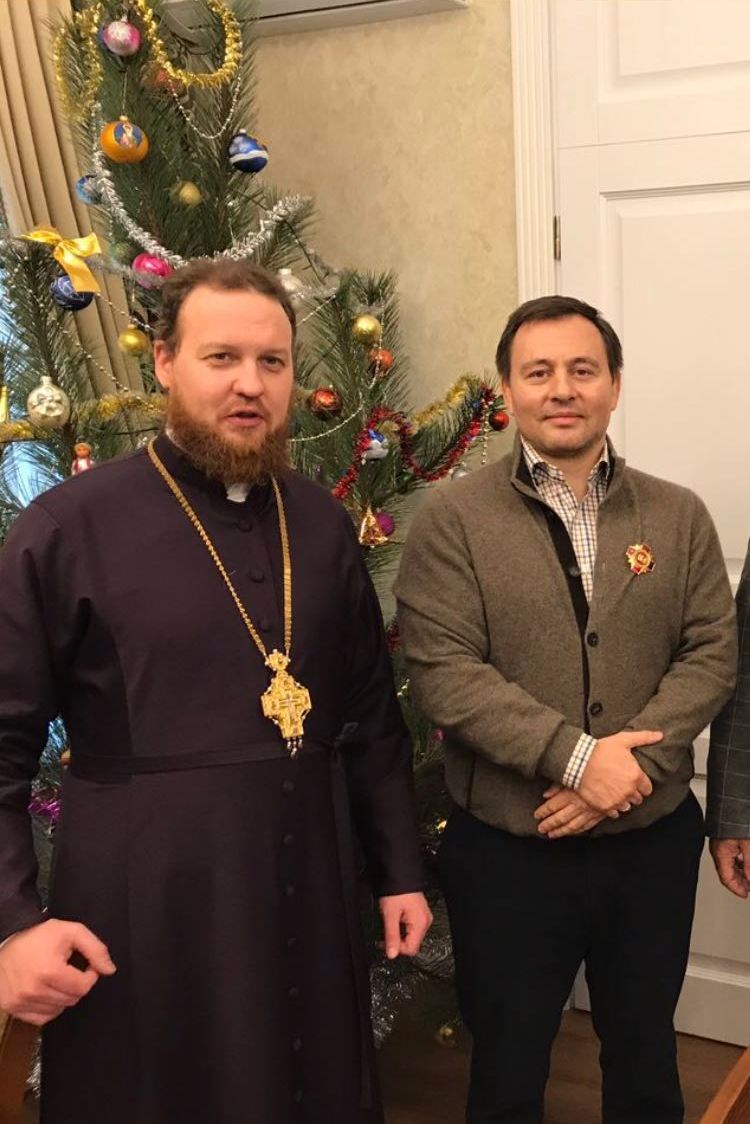 Отец Константин и Вадим Кисель