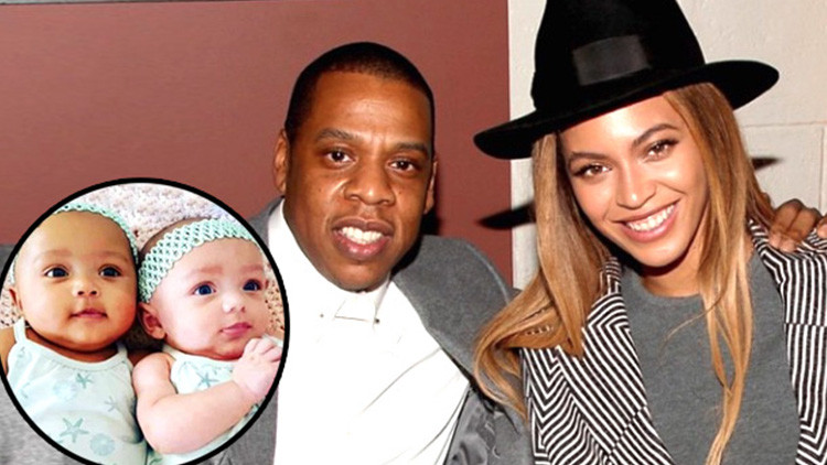 Jay-Z и Бейонсе с близнецами