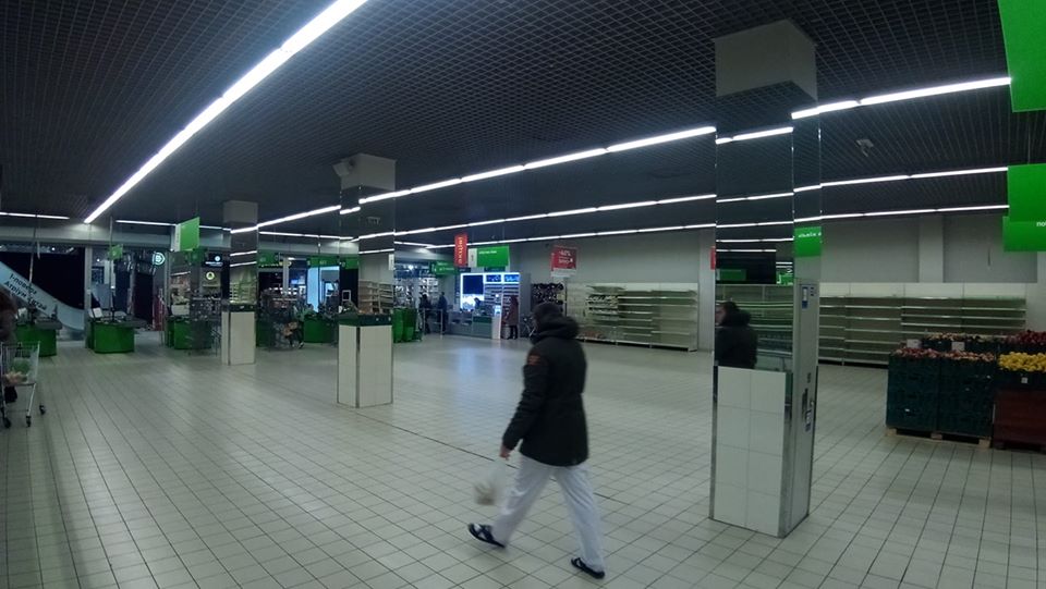 В киевском супермаркете исчезли продукты 