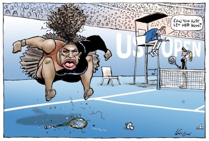 Рисунок вызвал множество возмущений у фанатов спортсменки. Фото: Herald Sun