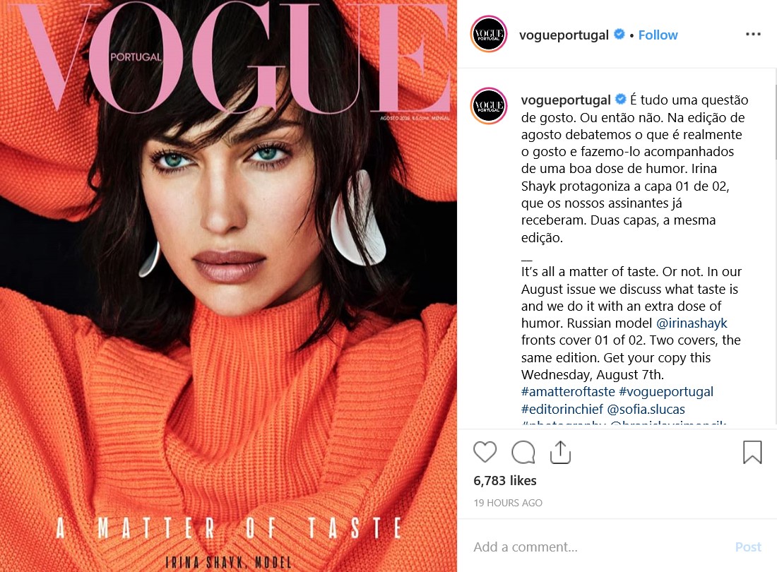 Vogue потроллил на обложке модель Ирину Шейк