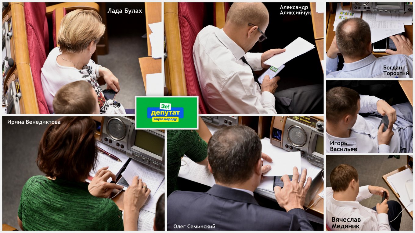 Как депутаты со Слуги народа прячут свои телефоны, после нескольких скандалов, фото: Изым Каумбаев, "Страна"