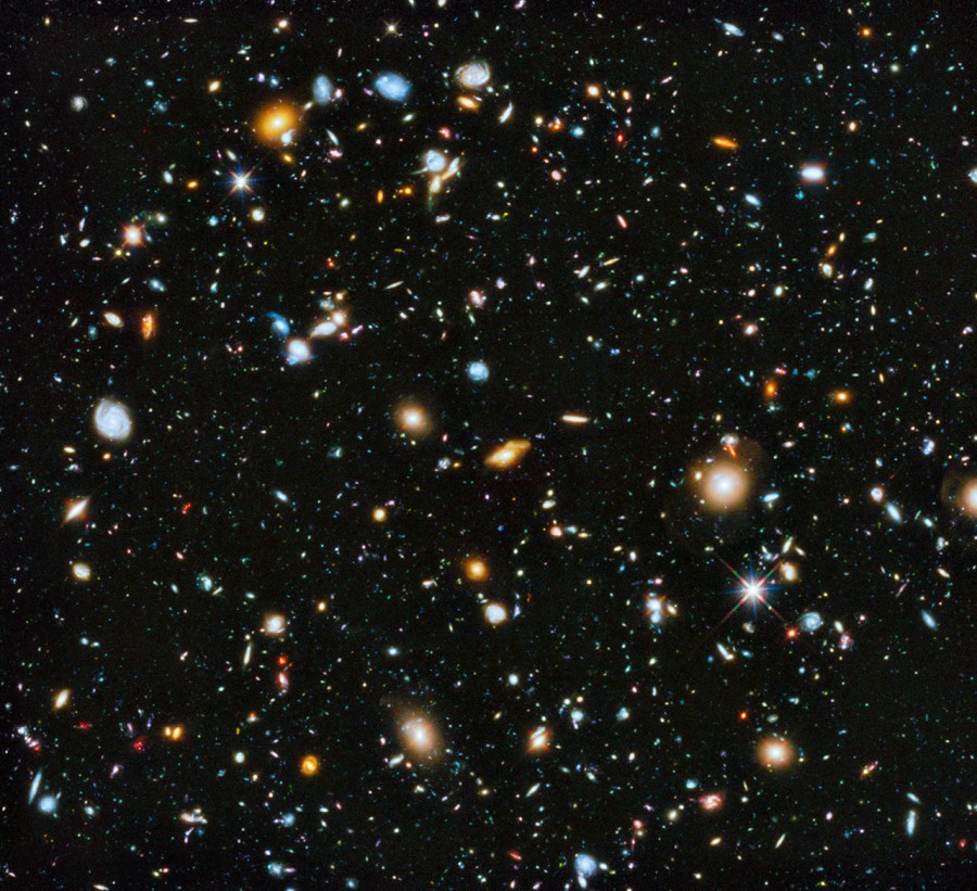 Сверхглубокое поле Хаббла 2014 года. Hubble Ultra Deep Field 2014.