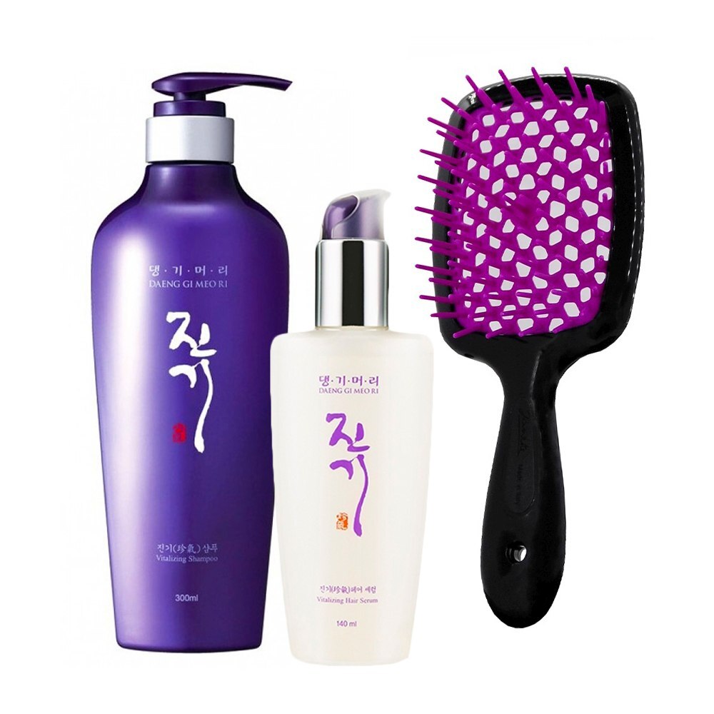Подарочный набор: шампунь + сыворотка + щетка Daeng Gi Meo Ri Vitalizing