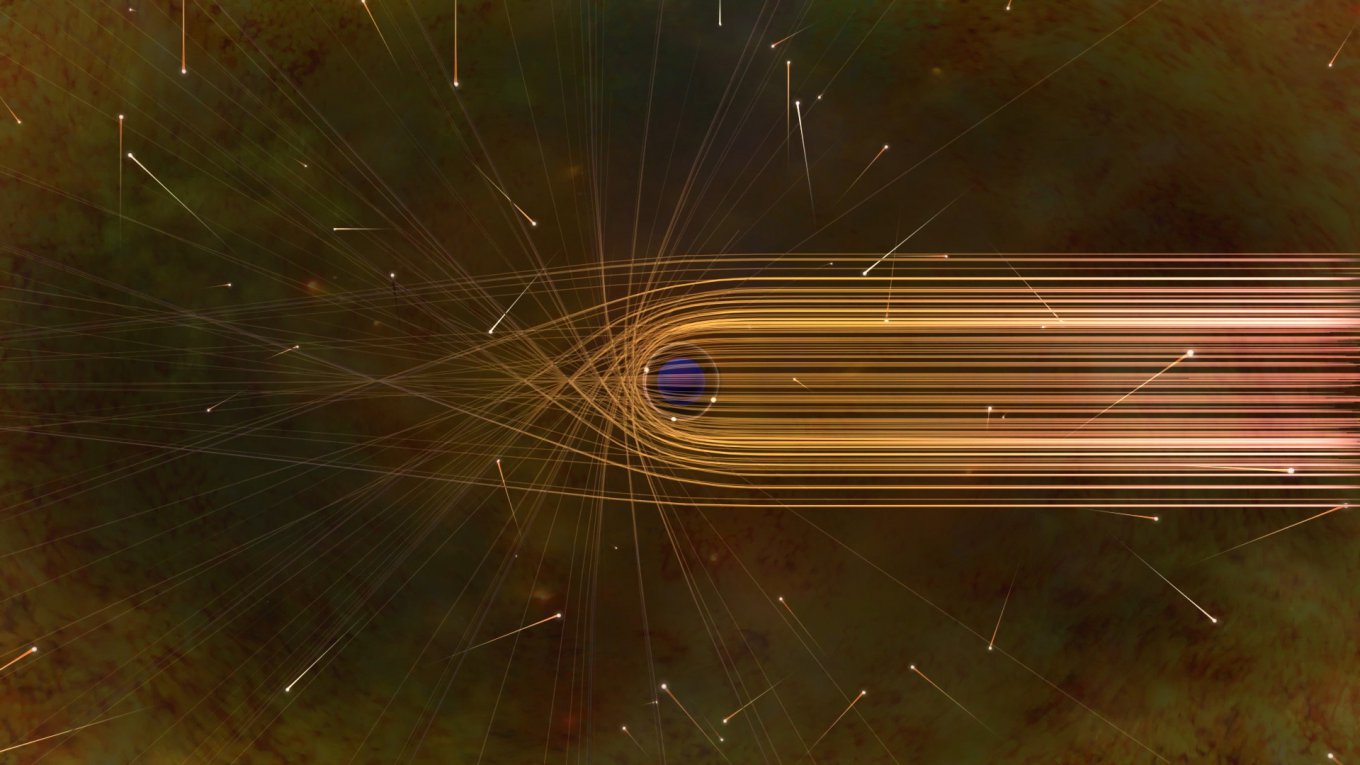 Движение фотонов в окрестности черной дыры 