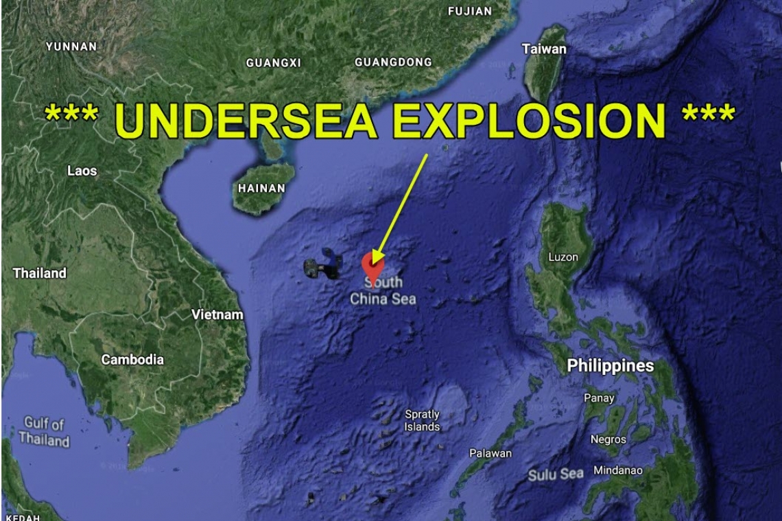 В Южно-Китайском море произошел взрыв под водой