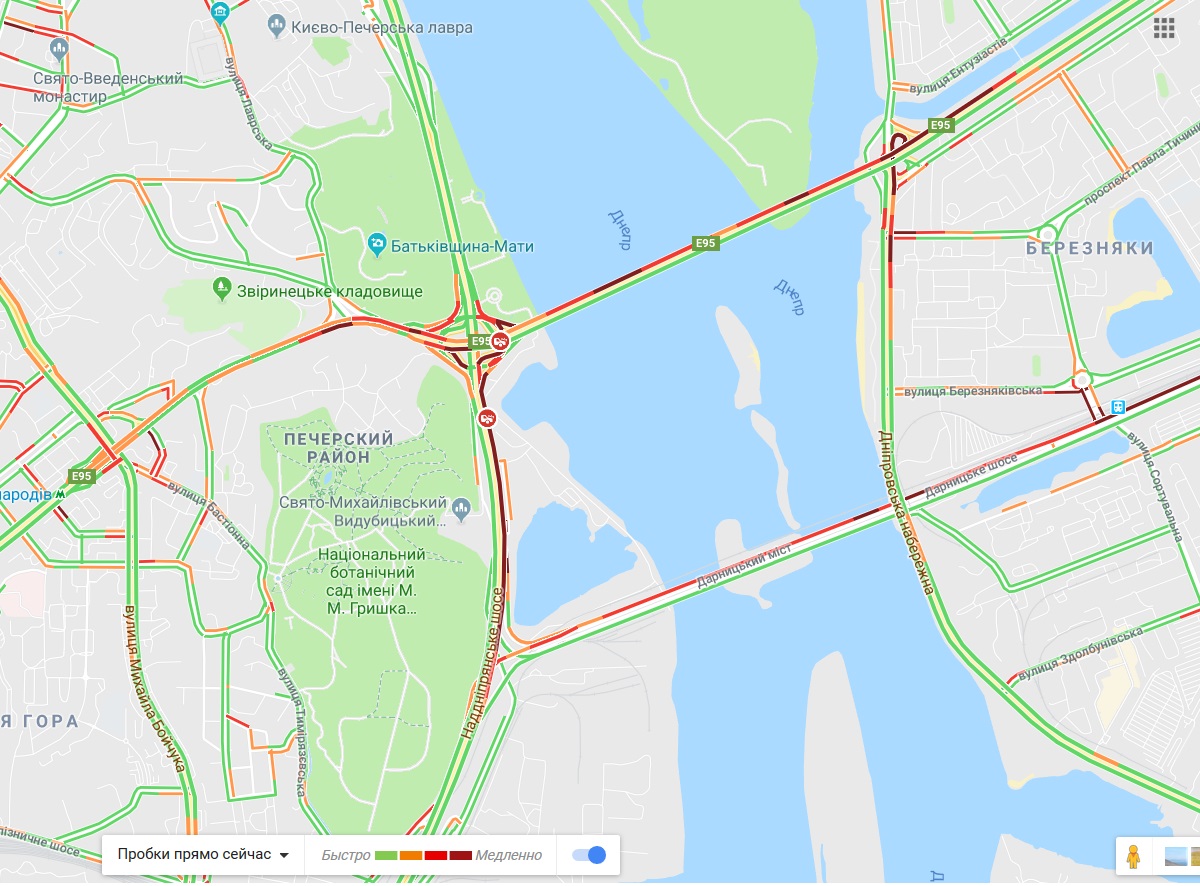 Пробки в Киеве, 20 июня