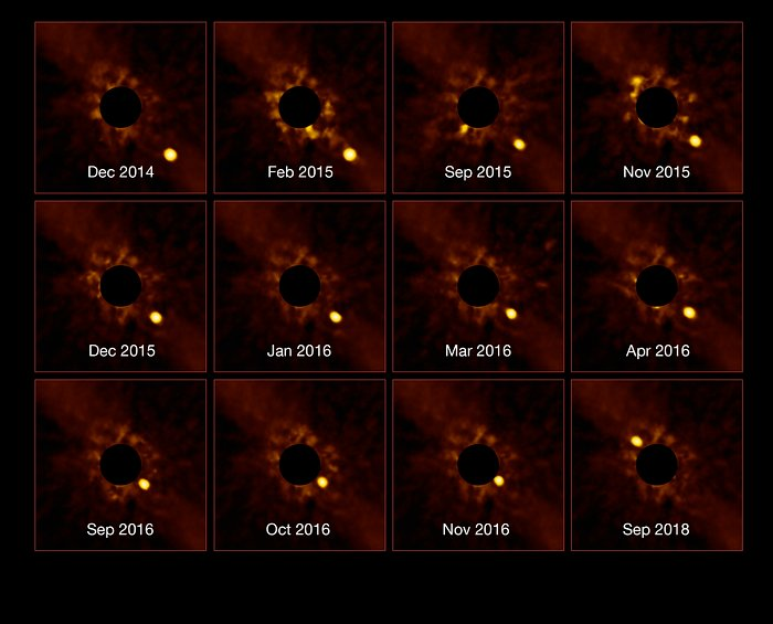 Серия изображений системы бета Живописца 