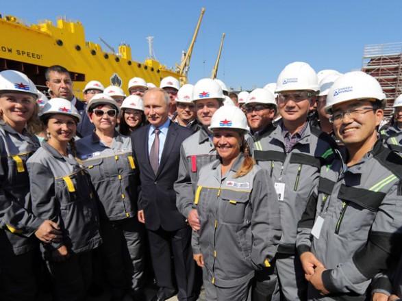 Удален диалог Путина с рабочими судоверфи 