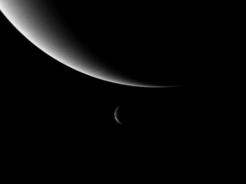 Нептун и Тритон. Снимок Вояджер-2 